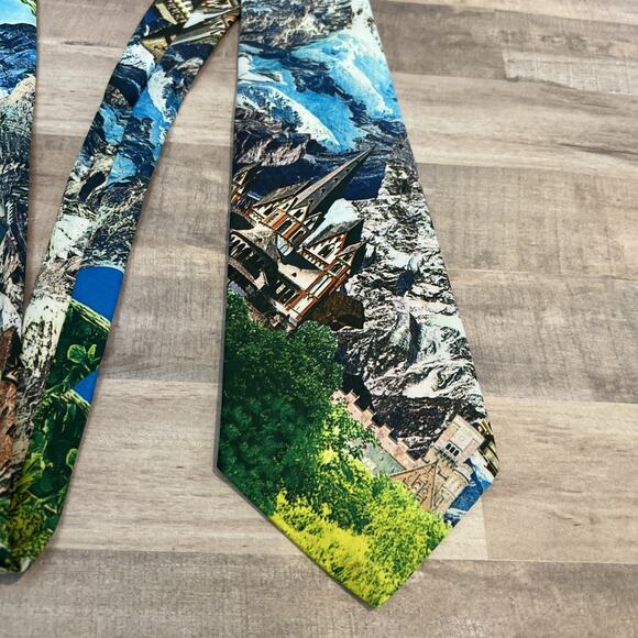 Kole‎ Kole Hawaii 100% Polyester Tie Limburg Cathedral Germany 54x4 Mountains - Picture 2 of 7